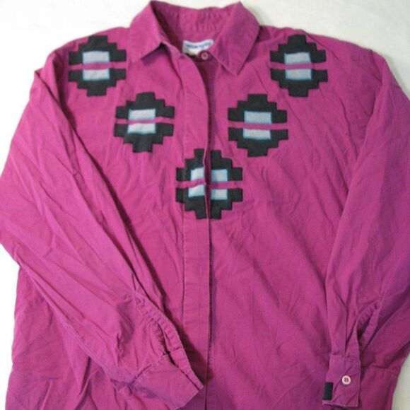 Vintage Wrangler Aztec Geometric Pattern Shirt - Picture 2 of 6